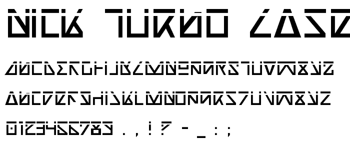 Nick Turbo Laser font